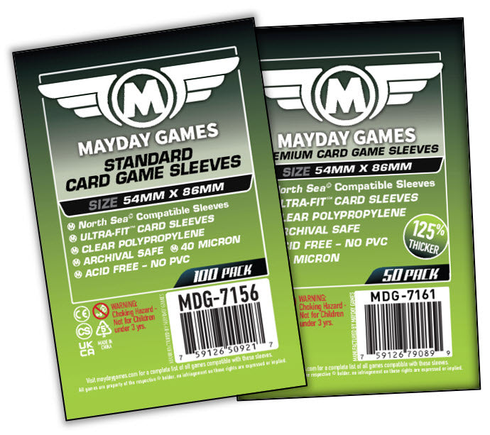 North Sea" Compatible Sleeves (54x86mm) Standard 7156 or Premium 7161 Mayday Games North Sea" Compatible Sleeves (54x86mm) Standard 7156 or Premium 7161 Mayday Games