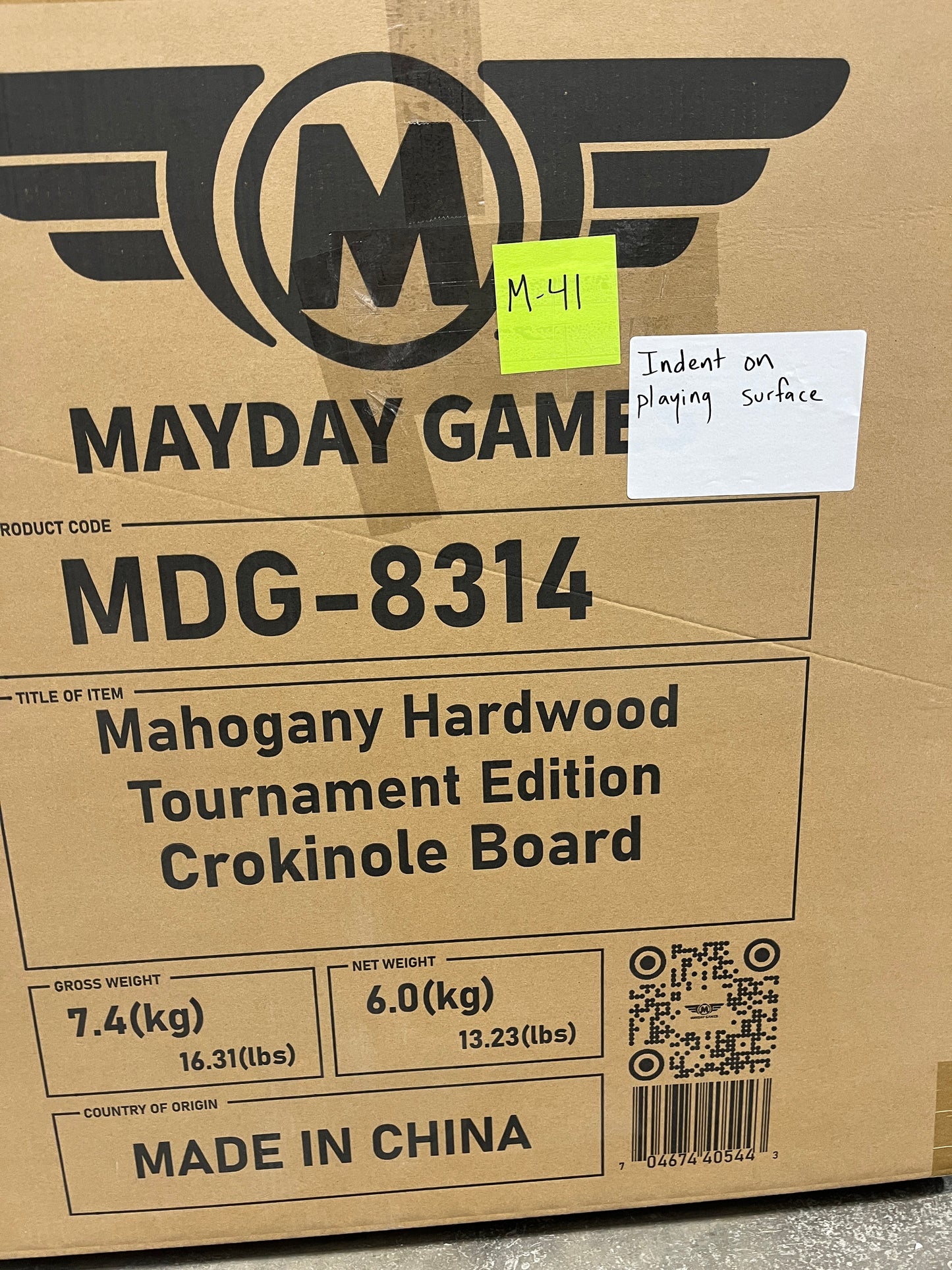 Imperfect/Returned Mahogany Tournament Edition Crokinole Board 2024 MDG-8314-M41