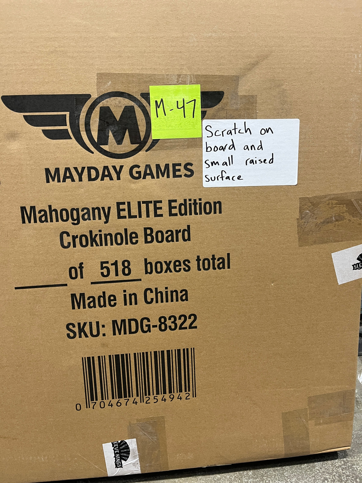 Imperfect/Returned Mahogany ELITE Edition Crokinole Board 2025 MDG-8322-M47