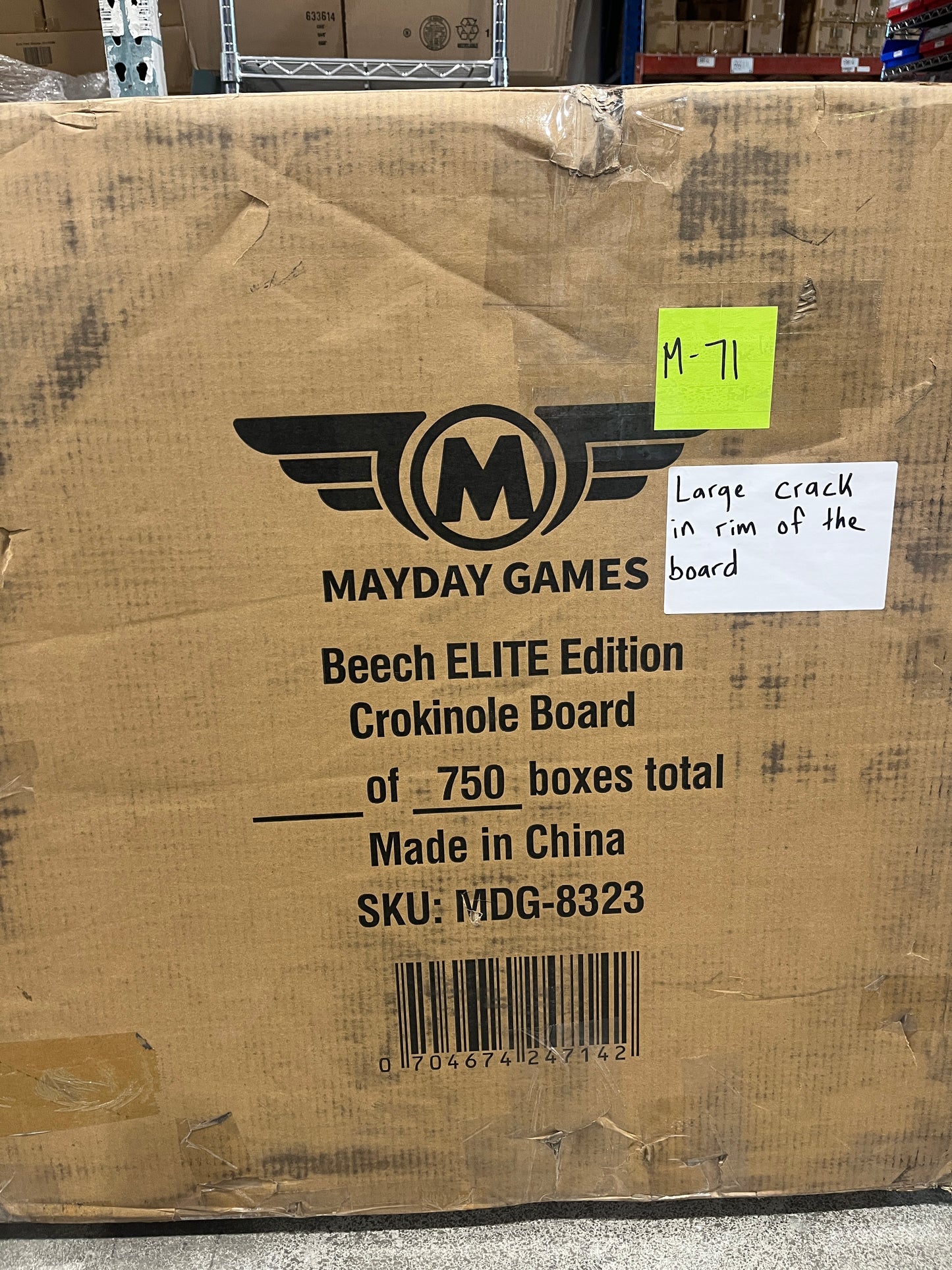 IMPERFECT/RETURNED: Beech ELITE Edition Crokinole Board (2025) Black Ditch MDG-8323-M71