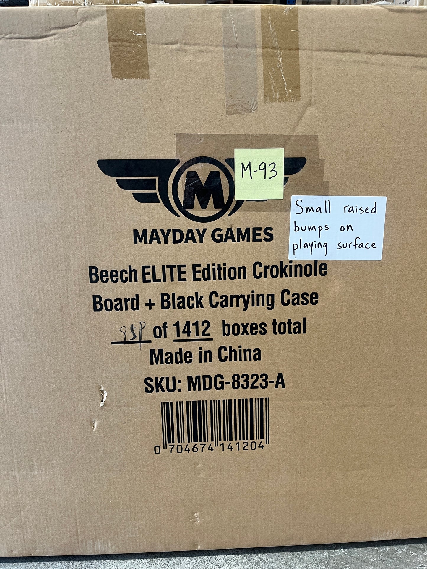 IMPERFECT/RETURNED: Beech ELITE Edition Crokinole Board Black Ditch + Black Bag MDG-8323-A-M93