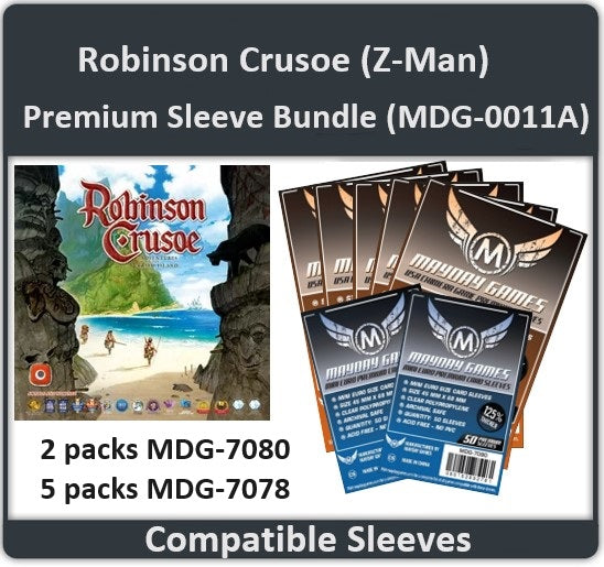 "Robinson Crusoe" (Z-Man Games) Compatible Card Sleeve Bundle "Robinson Crusoe" (Z-Man Games) Compatible Card Sleeve Bundle