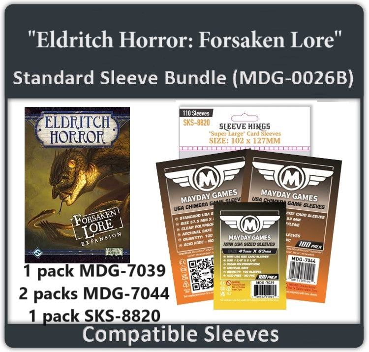 "Eldritch Horror: Forsaken Lore" Compatible Card Sleeve Bundle