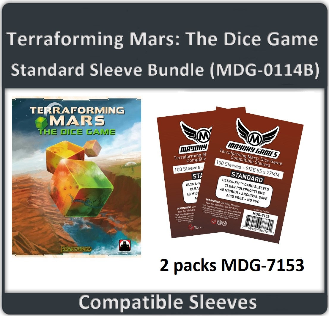 "Terraforming Mars: The Dice Game" Compatible Card Sleeve Bundle