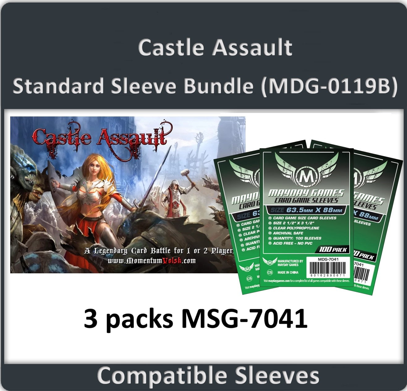 "Castle Assault" Compatible Card Sleeve Bundle