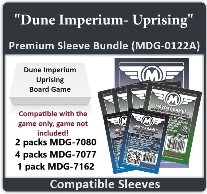 "Dune: Imperium- Uprising" Compatible Card Sleeve Bundle "Dune: Imperium- Uprising" Compatible Card Sleeve Bundle