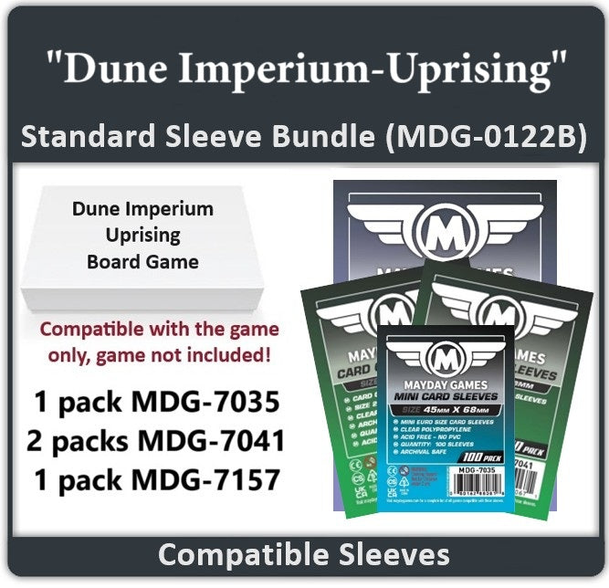 "Dune: Imperium- Uprising" Compatible Card Sleeve Bundle