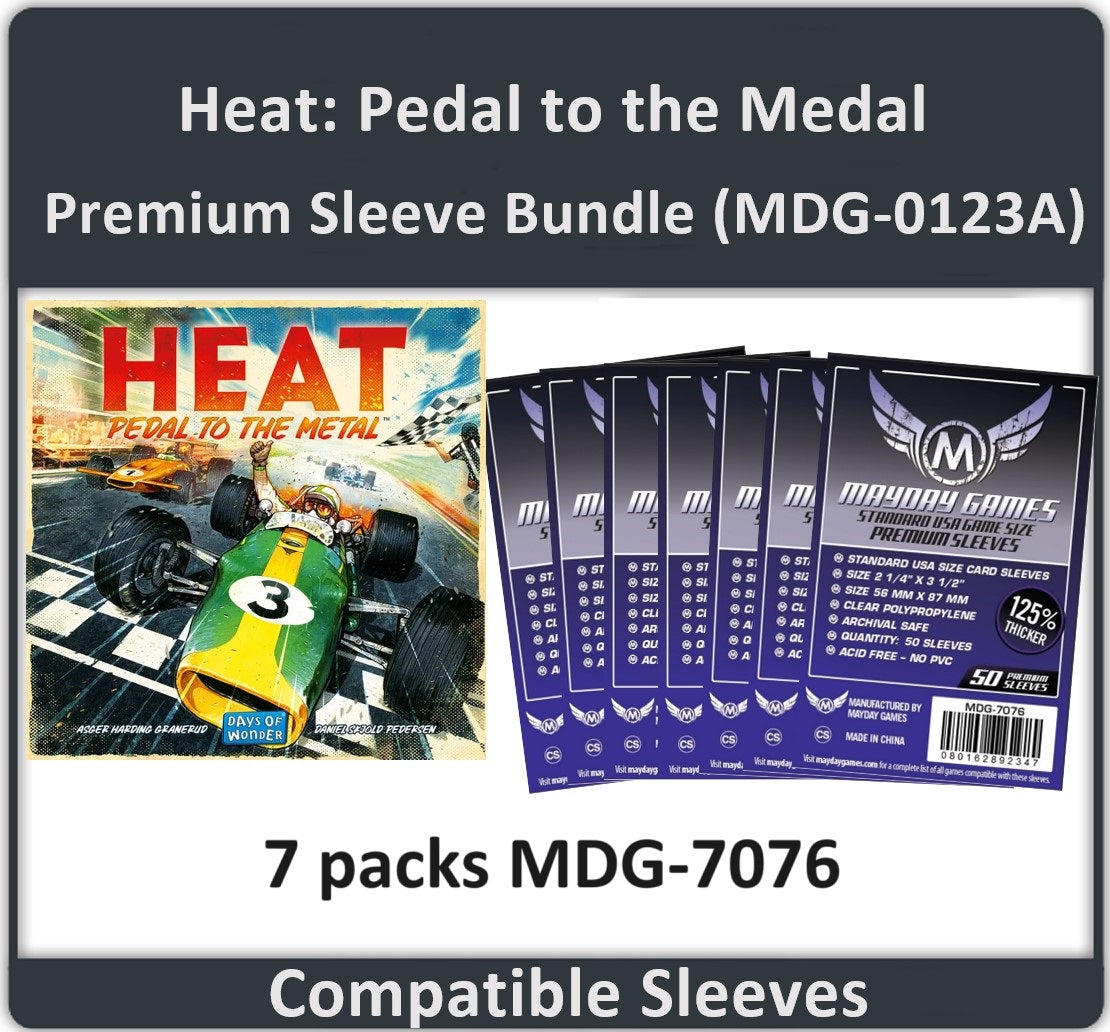 Heat: Pedal to the Metal" Compatible Card Sleeve Bundle Mayday Games Heat: Pedal to the Metal" Compatible Card Sleeve Bundle Mayday Games