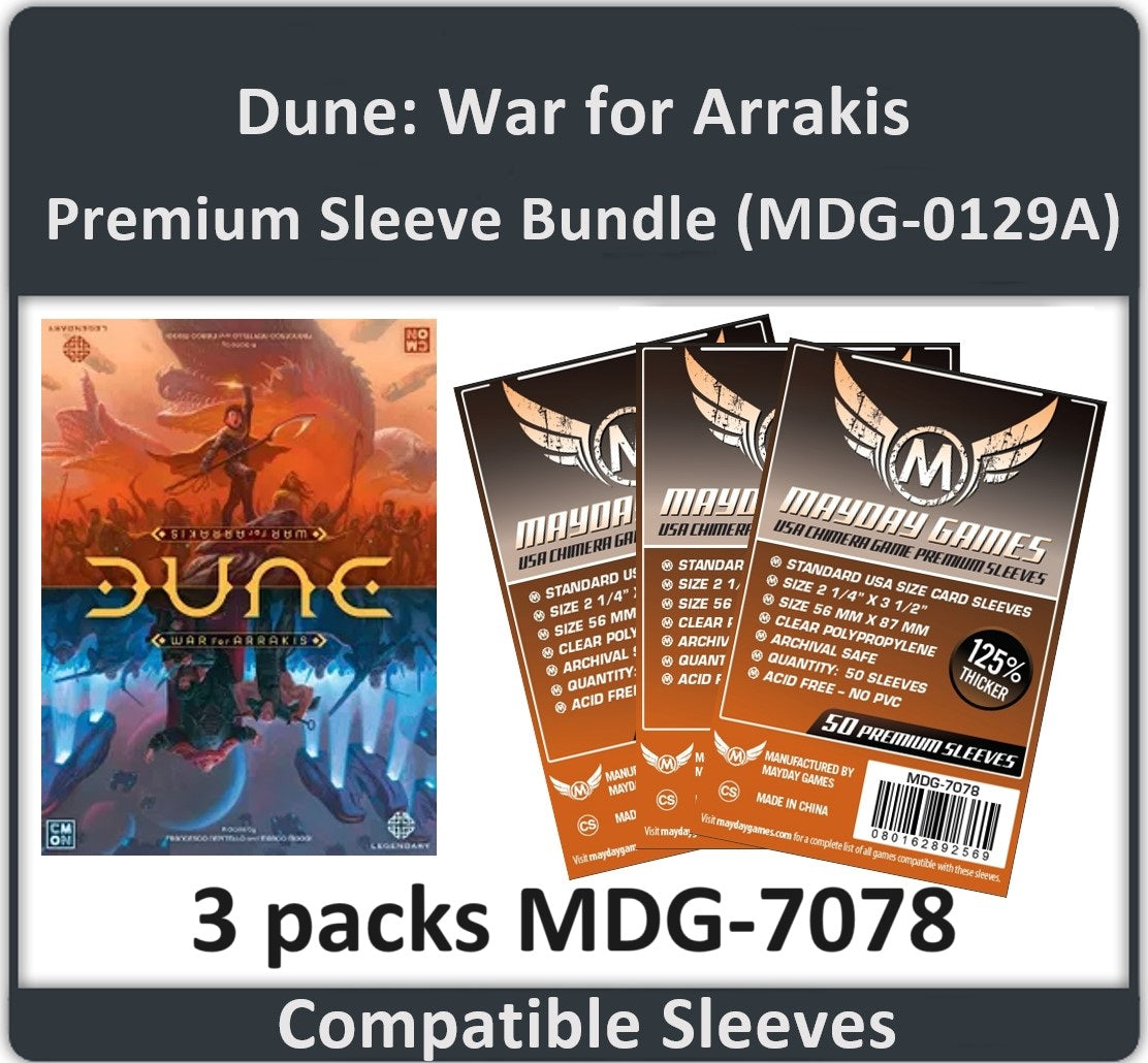 "Dune: War for Arrakis" Compatible Card Sleeve Bundle "Dune: War for Arrakis" Compatible Card Sleeve Bundle