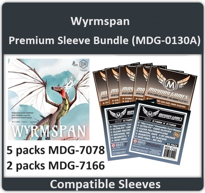 Wyrmspan" Compatible Card Sleeve Bundle Mayday Games Wyrmspan" Compatible Card Sleeve Bundle Mayday Games