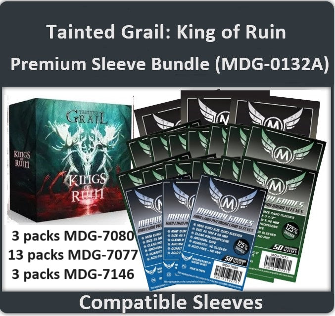 "Tainted Grail: Kings of Ruin" Compatible Card Sleeve Bundle
