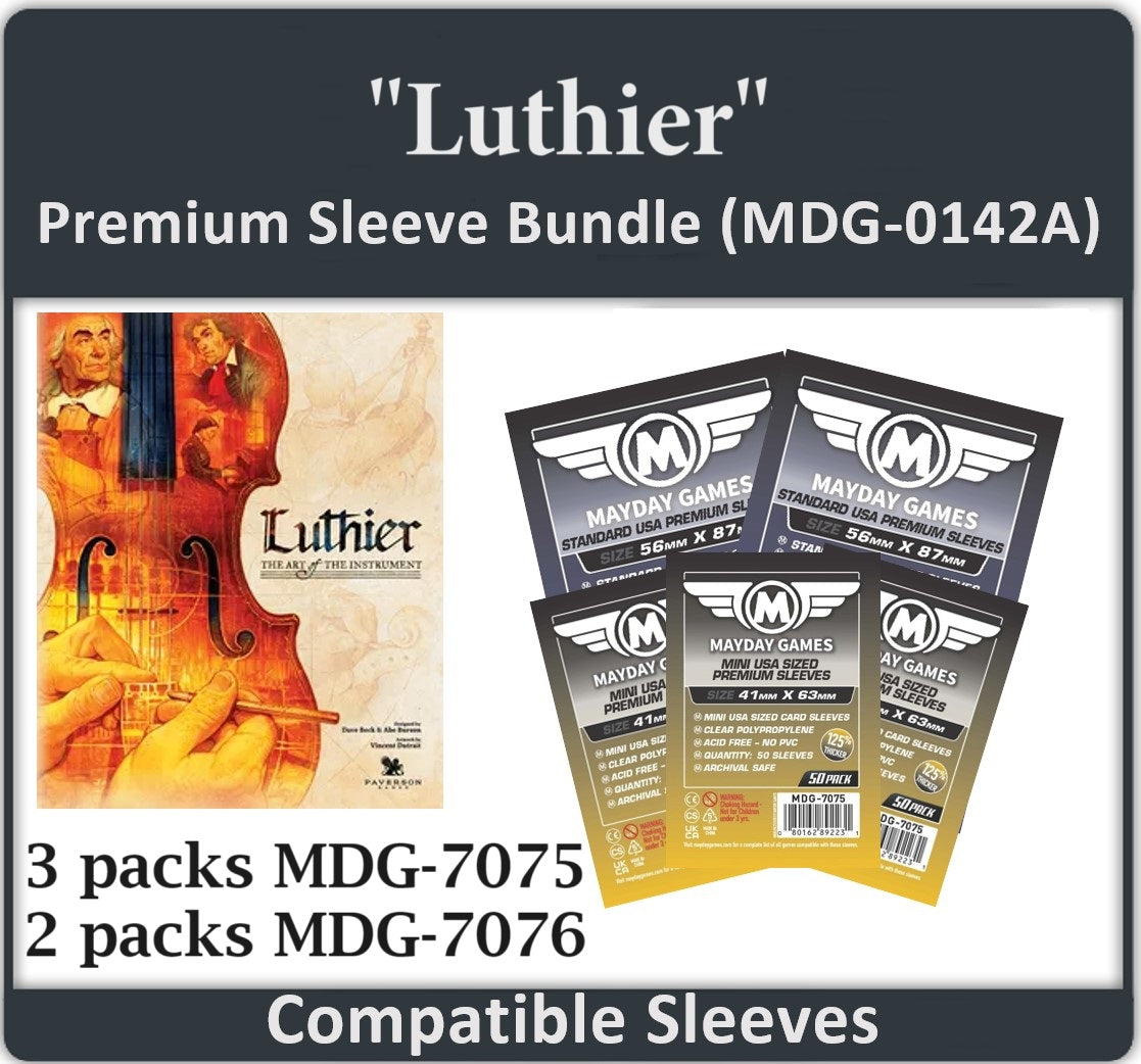 Luthier" Compatible Card Sleeve Bundle  Mayday Games