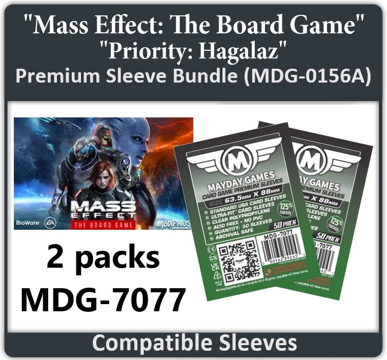 "Mass Effect: The Board Game- Priority: Hagalaz" Compatible Card Sleev "Mass Effect: The Board Game- Priority: Hagalaz" Compatible Card Sleev