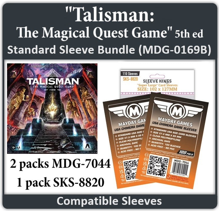 "Talisman: The Magical Quest Game" – 5th Ed. Compatible Card Sleeve Bundle