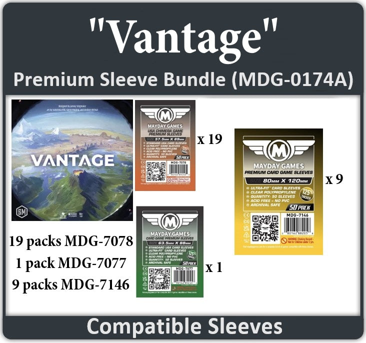 Vantage" Compatible Card Sleeve Bundle Mayday Games Vantage" Compatible Card Sleeve Bundle Mayday Games