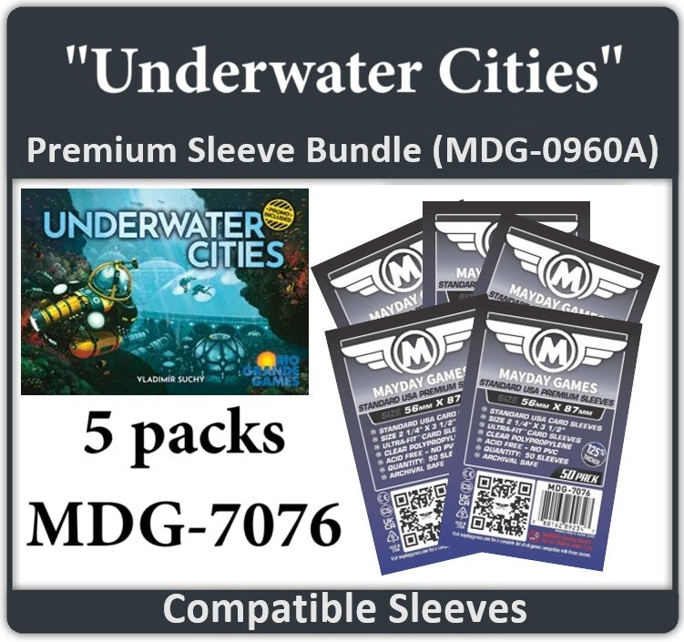 underwater cities card sleeves "Underwater Cities" Compatible Card Sleeve Bundle