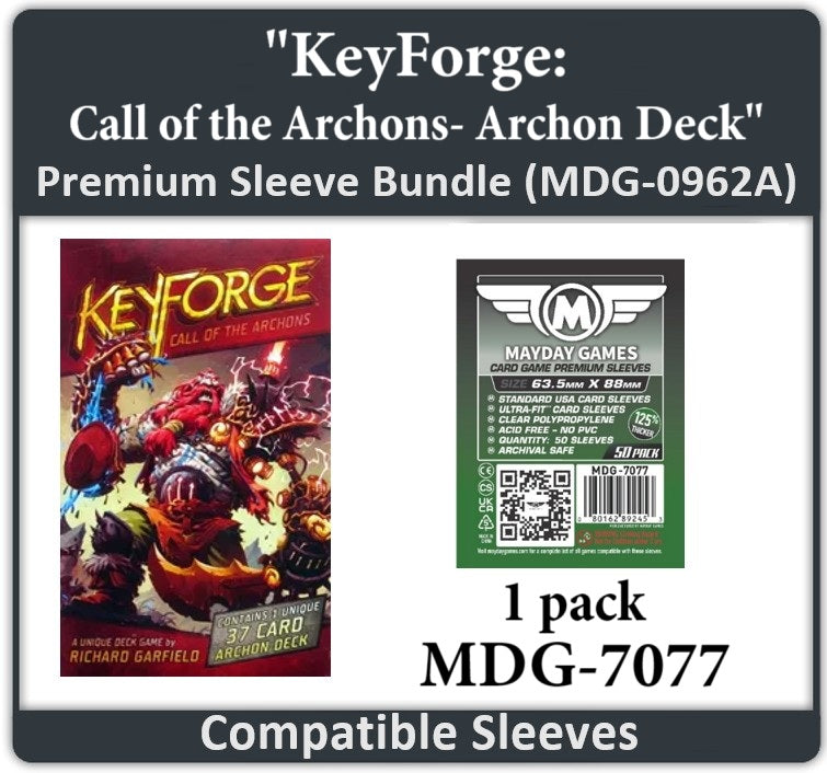 "Key Forge: Call of the Archons- Archon Deck" Compatible Card Sleeve B "Key Forge: Call of the Archons- Archon Deck" Compatible Card Sleeve B