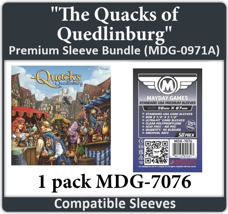 The Quacks of Quedlinburg" Compatible Card Sleeve Bundle Mayday Games The Quacks of Quedlinburg" Compatible Card Sleeve Bundle Mayday Games
