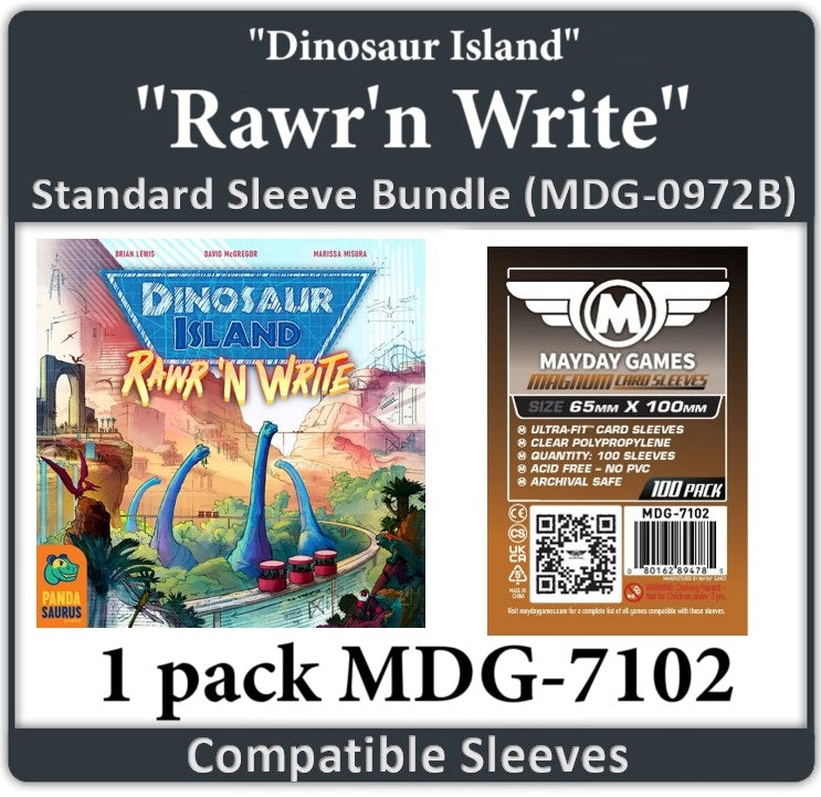 "Dinosaur Island: Rawr'n Write" Compatible Card Sleeve Bundle