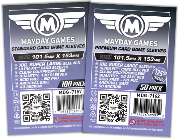 XXL Super Large Card Sleeves (101.5x153mm) Premium 7162 or