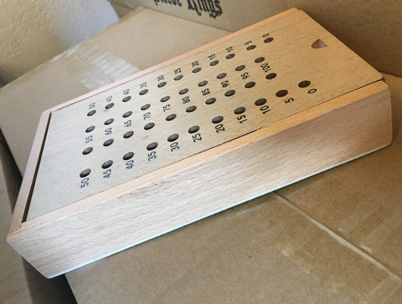 ELITE Magnetic Clasp Storage Box With 4 Pegs; Scoring Track for Crokinole NO DISCS (2024 Version)