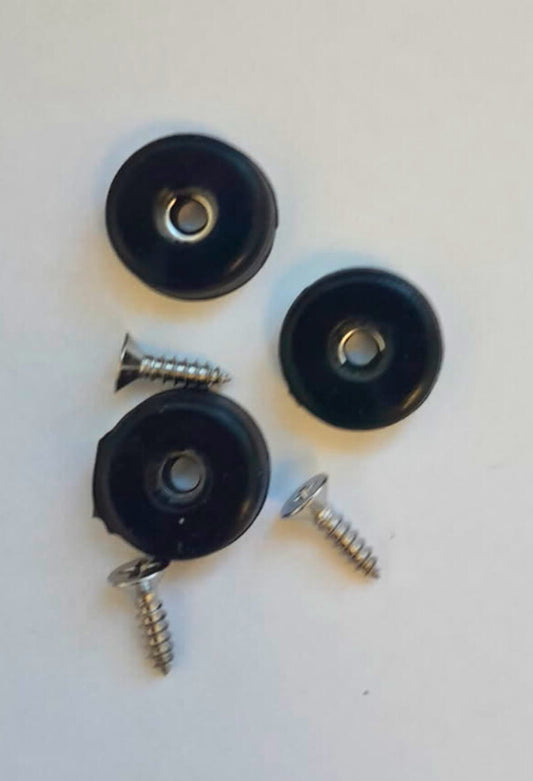 3/4" Rubber Feet (3) for Standard Crokinole Boards (Self Leveling)