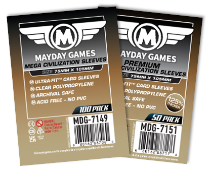 "Mega Civilization" Compatible Card Sleeves (75x105mm) "Mega Civilization" Compatible Card Sleeves (75x105mm)