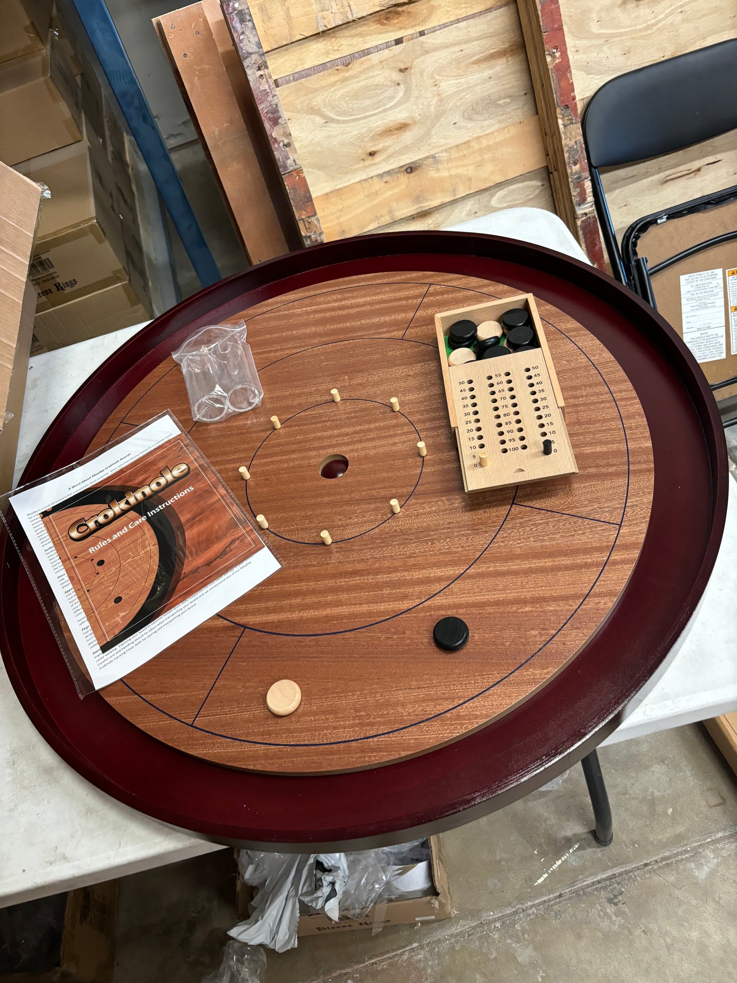 Mahogany Standard Edition Crokinole Board 2024