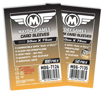 "Sails of Glory" Compatible Card Sleeves (50x75mm)