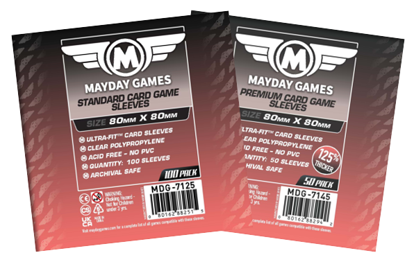 Square Card Sleeves - Mayday Games Square Card Sleeves - Mayday Games