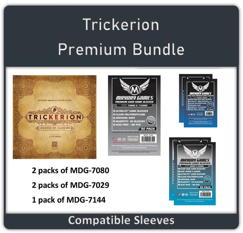 "Trickerion: Legends of Illusion" Compatible Card Sleeve Bundle