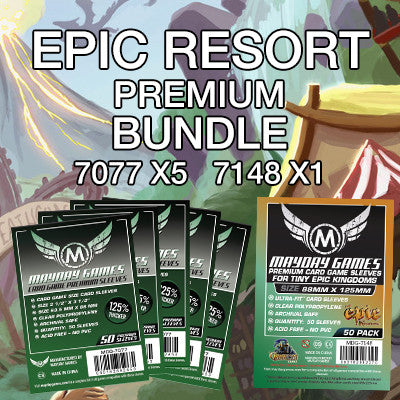 Epic Resort" Compatible Card Sleeve Bundle  Mayday Games