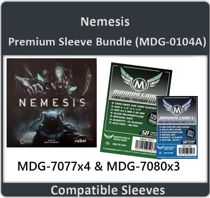 Nemesis" Compatible Compatible Card Sleeve Bundle Mayday Games Nemesis" Compatible Compatible Card Sleeve Bundle Mayday Games