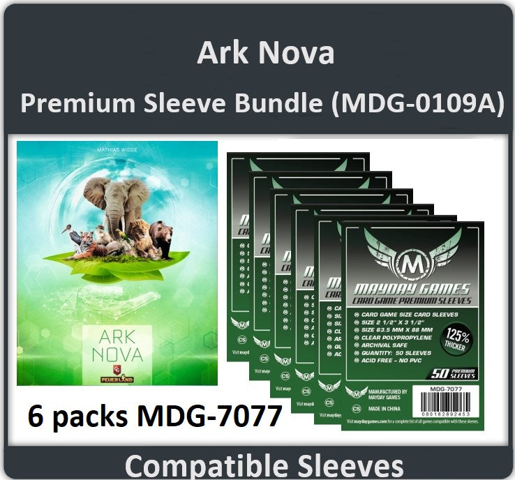 "Ark Nova" Compatible Card Sleeve Bundle "Ark Nova" Compatible Card Sleeve Bundle
