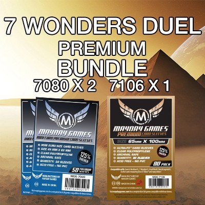 "7 Wonders: Duel" Card Sleeve Kit - Premium Protection - Mayday Games - 1