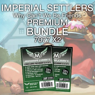 "Imperial Settlers: Why Can't We Be Friends" Card Sleeve Bundle - Premium Protection - Mayday Games - 1