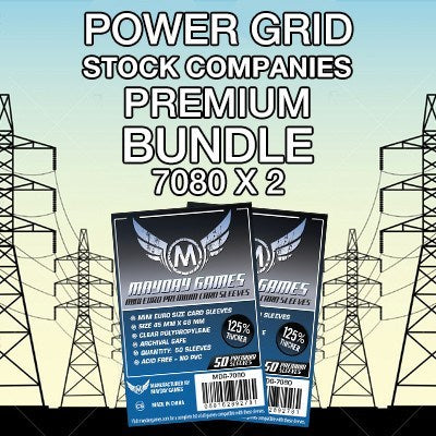 "Power Grid: The Stock Companies" Card Sleeve Kit - Premium Protection - Mayday Games - 1