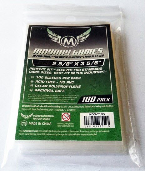 "Almost-A-Penny" Card Sleeves (2 5/8 x 3 5/8in) -  - Mayday Games - 2