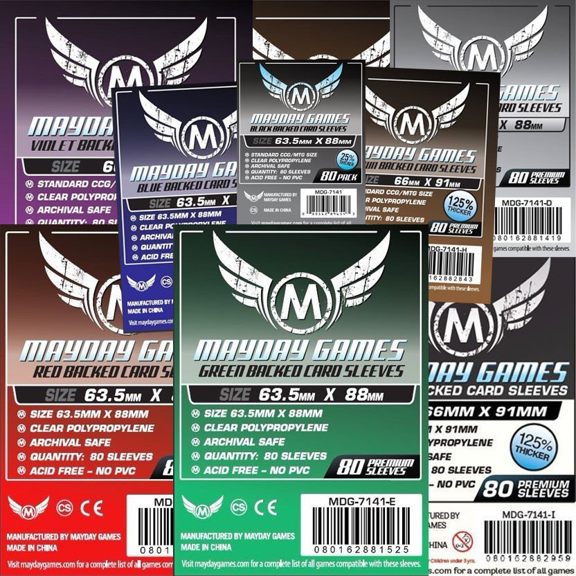 MTG/CCG Card Sleeves (63.5x88mm) PREMIUM COLOR BACKED! 80/Pack (Choose Mayday Games MTG/CCG Card Sleeves (63.5x88mm) PREMIUM COLOR BACKED! 80/Pack (Choose Mayday Games