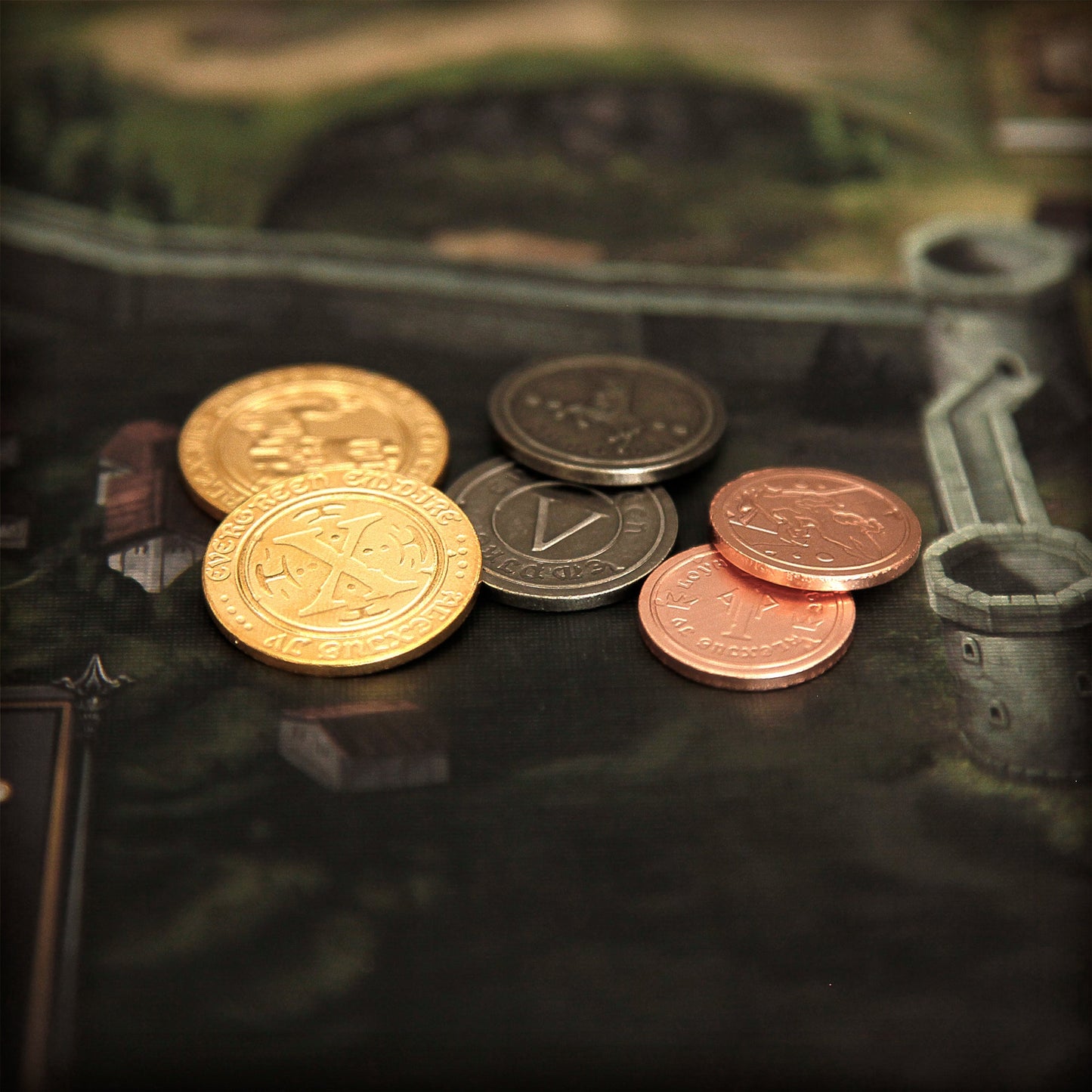 50 Metal Coin Board Game Upgrade Set (Medieval Coins) -ESSEN PICKUP