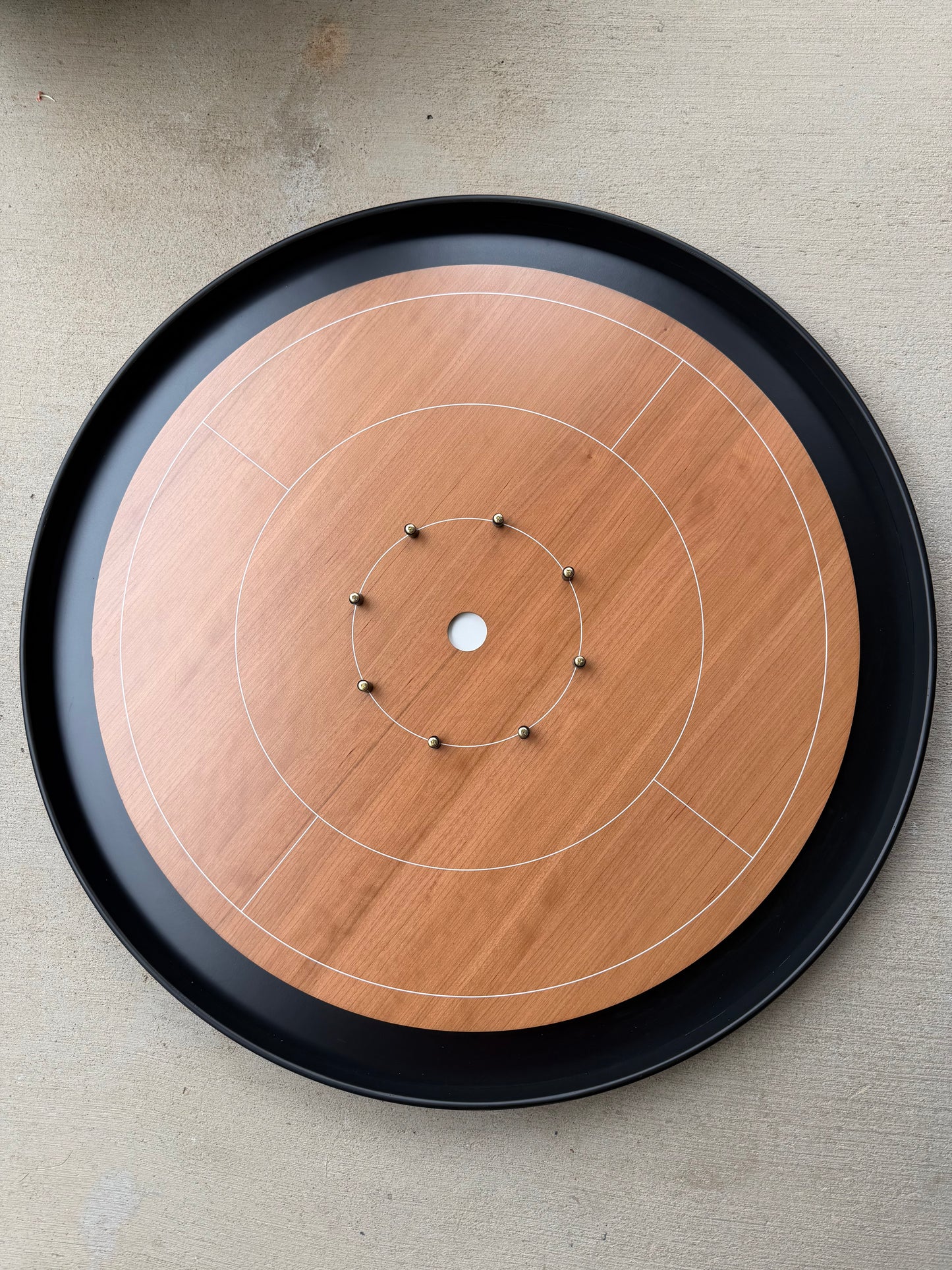 IMPERFECT/RETURNED: Elite Cherry Crokinole Board + Elite Black Carrying Case - MDG-8346-A-19