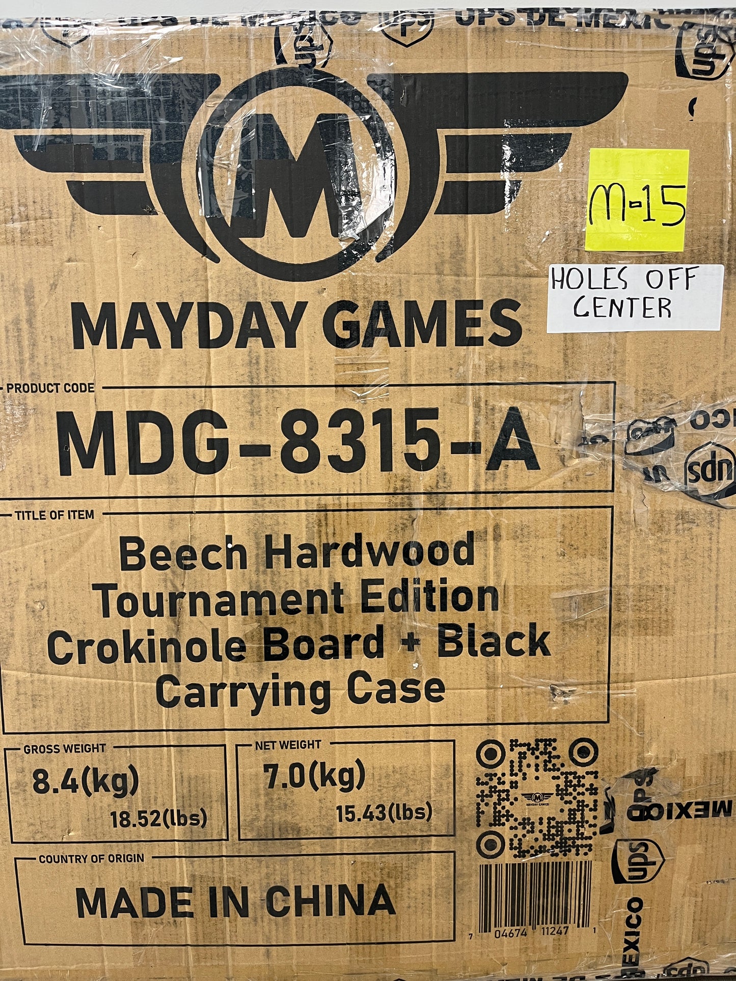Imperfect/Returned Beech Tournament Edition Crokinole Board + Black Bag 2024 MDG-8315-A-M15