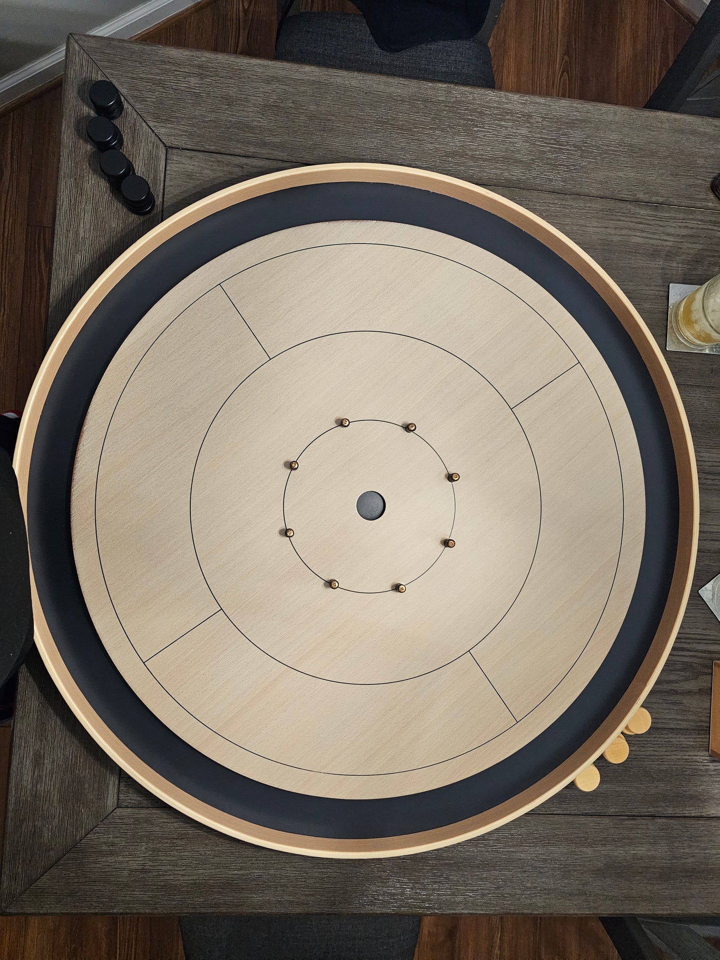 IMPERFECT/RETURNED: Beech ELITE Edition Crokinole Board (2025) Black Ditch + Bag IN STOCK!  #0131