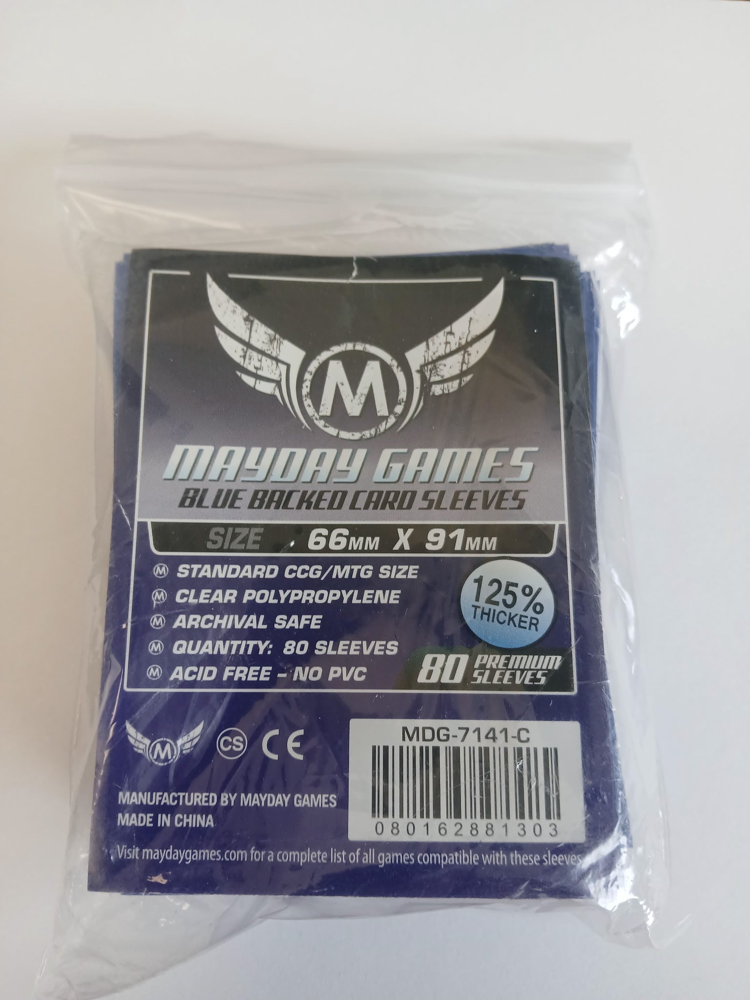 MTG/CCG Card Sleeves (63.5x88mm) PREMIUM COLOR BACKED! 80/Pack (Choose from 6 Colors!) - Premium Blue Backed (80 sleeves per pack) MTG/CCG Card Sleeves (63.5x88mm) PREMIUM COLOR BACKED! 80/Pack (Choose from 6 Colors!) - Premium Blue Backed (80 sleeves per pack)