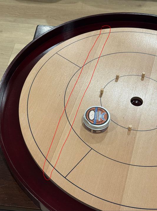 IMPERFECT/RETURNED: Beech Tournament Edition Crokinole Board + Black Carrying Case - MDG-8315-A - 113-0963425-4219446