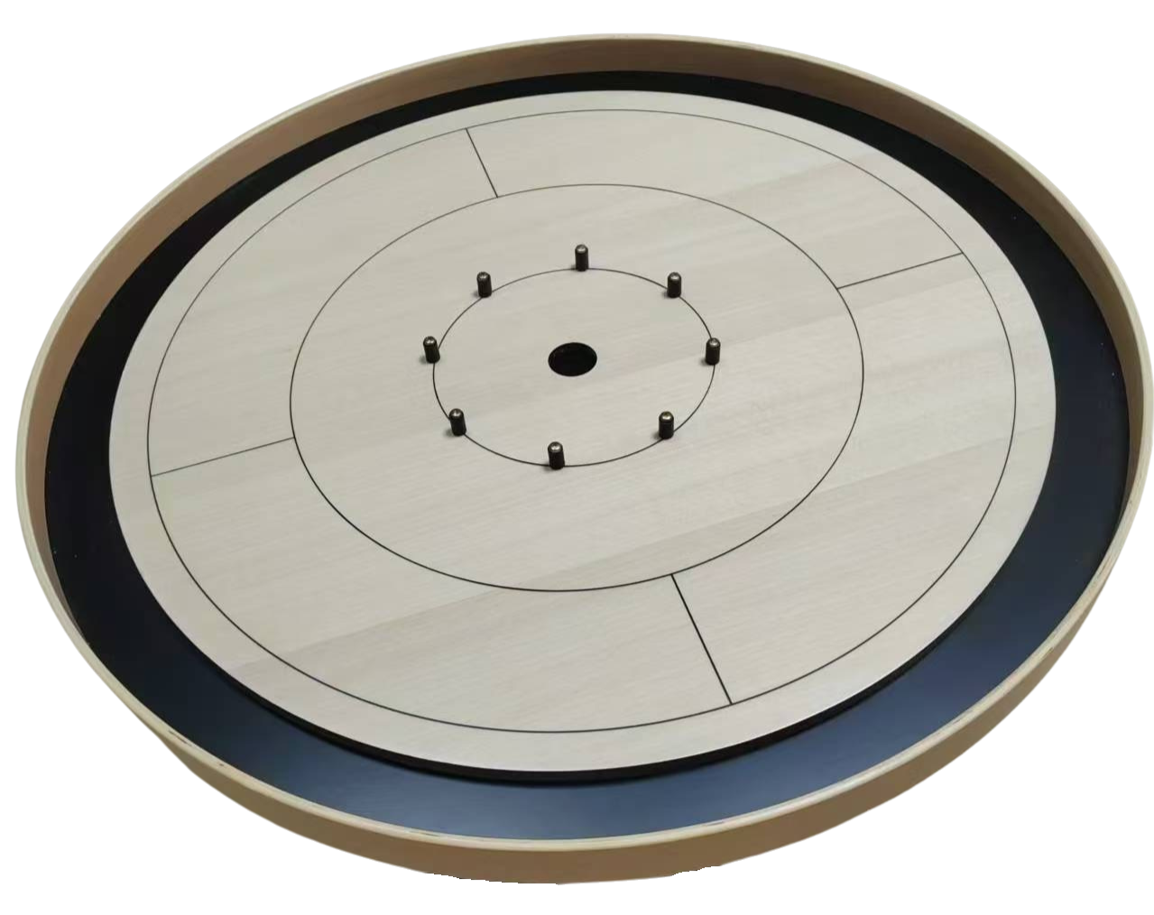 Beech ELITE Edition Crokinole Board Black Ditch