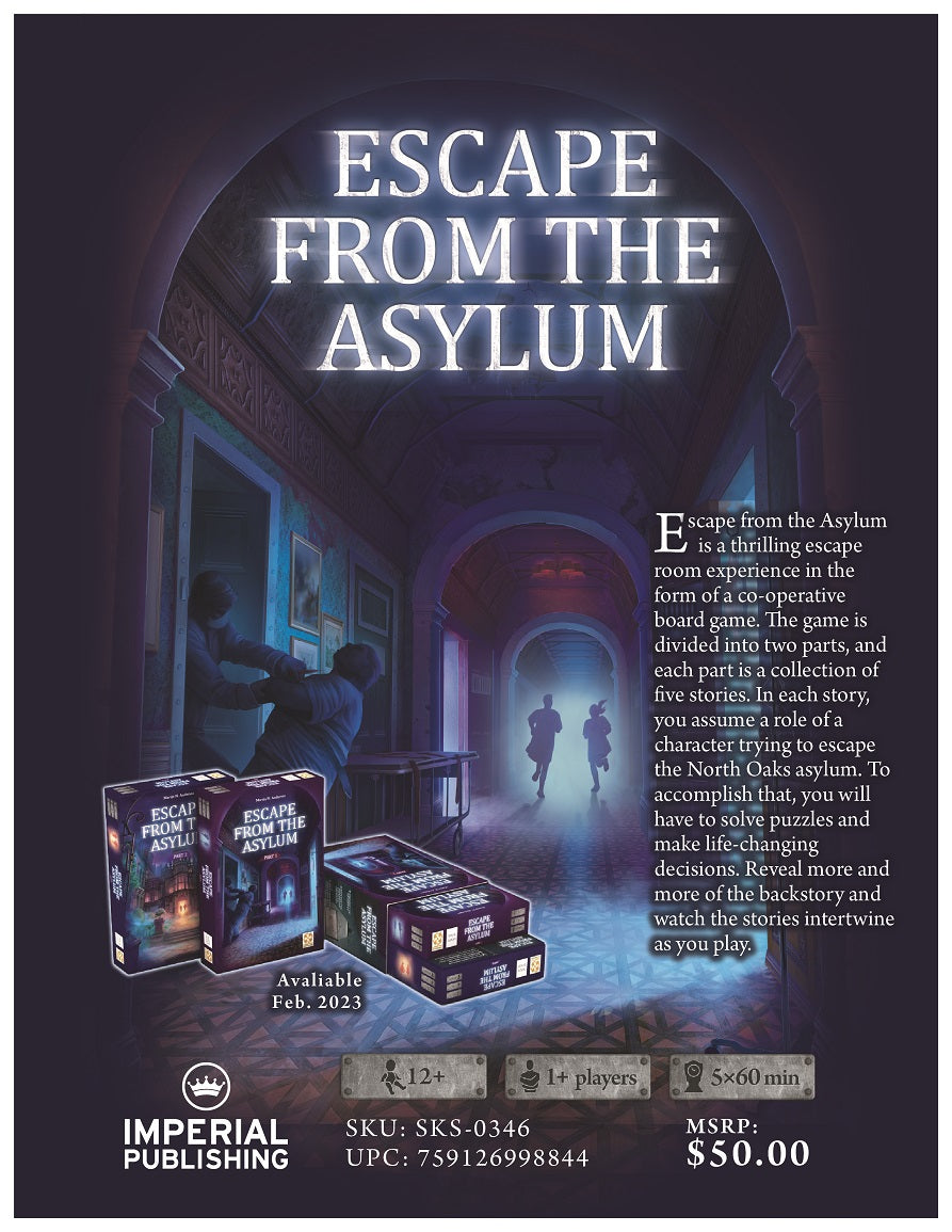 STANDARD EDITION Escape from the Asylum 1-6 Player Cooperative