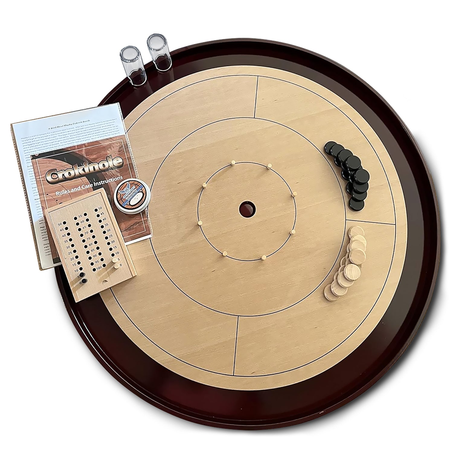 Mahogany Tournament Edition Crokinole Board - Mayday Games
