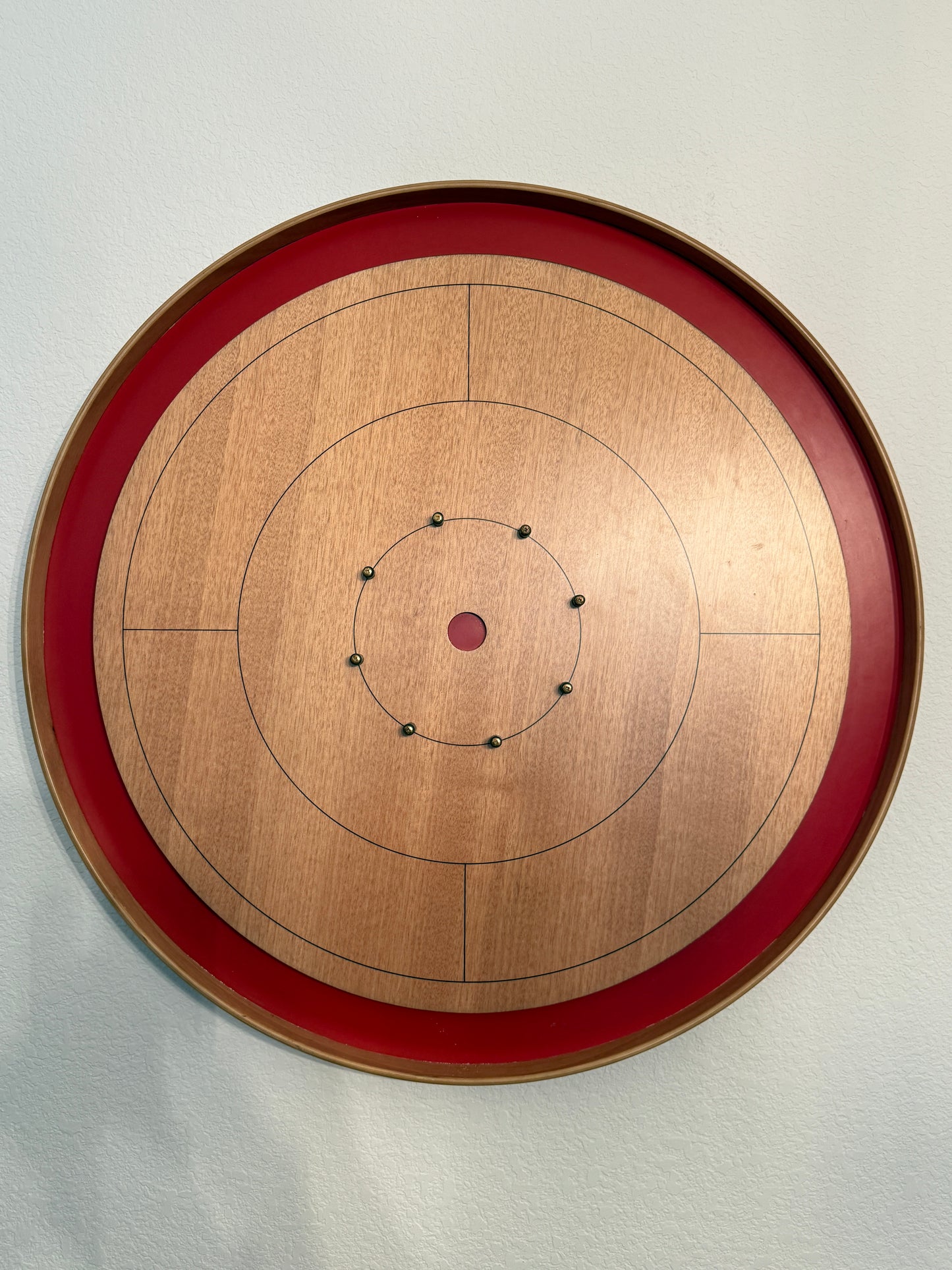IMPERFECT/RETURNED: Mahogany ELITE Edition Crokinole Board (2025) Red Ditch IN STOCK! #0143