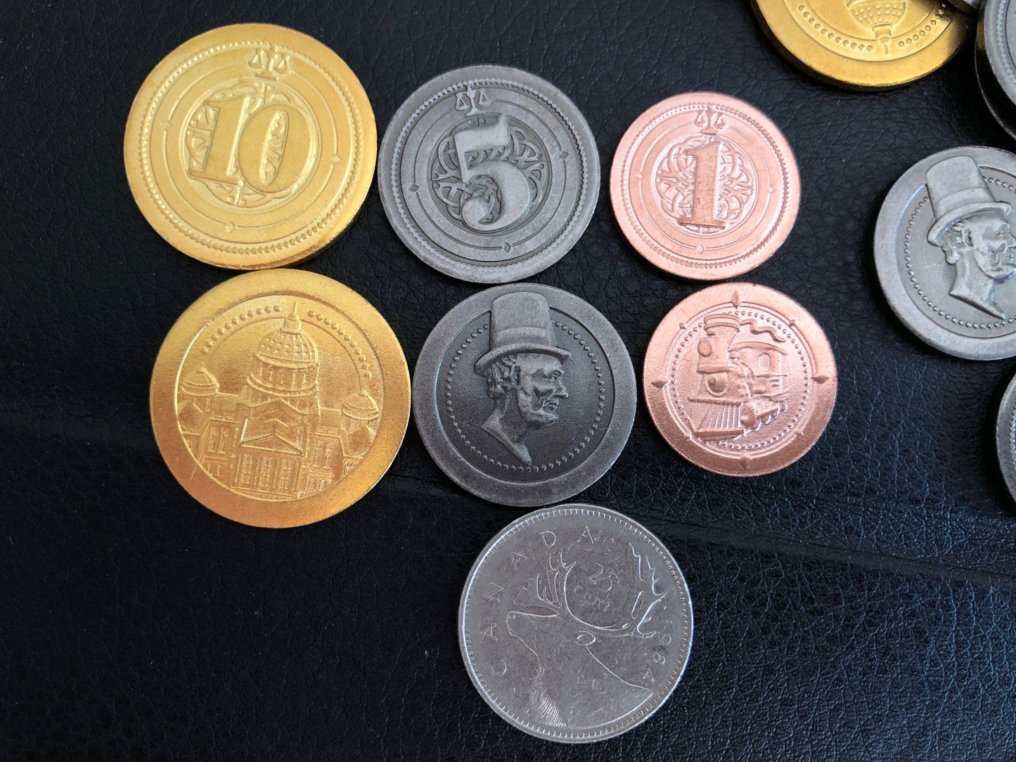 50 Metal Coin Board Game Upgrade Set (Industrial Coins)  -ESSEN PICKUP